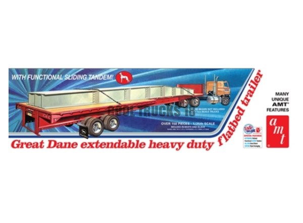 AMT 1/25 Scale Great Dane Extendable Flatbed Trailer