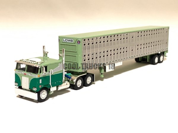 Peterbilt 352 COE Wilson PSAL Tandem Axle Livestock Hog Trailer LCMB