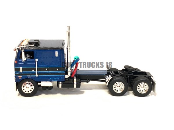 Peterbilt 352 COE MAC Half Round End Dump Trailer Blue Leasing