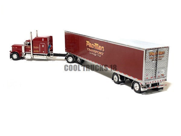 Peterbilt 379 63" Mid-Roof Sleeper 53' Utility Trailer Pac-Man Transport